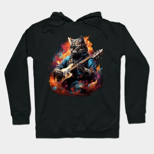 Ocelot Playing Guitar Hoodie